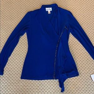 NWT Joseph Ribkoff blue shirt, size 8